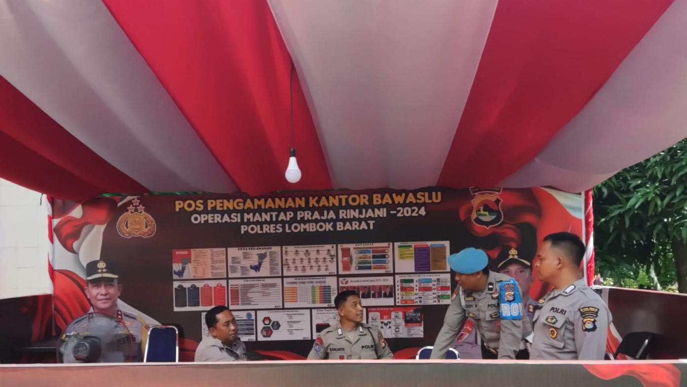 Pengecekan Personil Polres Lombok Barat di Lokasi Strategis Pilkada 2024