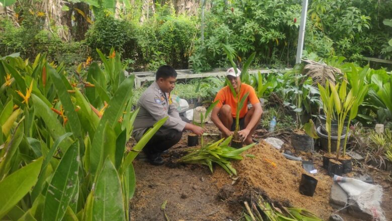 Silaturrahmi Polsek Kediri: Dorong Ketahanan Pangan Lewat Tanam Pangan