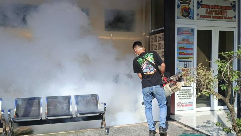 Lombok Barat Siaga DBD: Polres Gandeng Polda Gelar Fogging di Polsek Jajaran