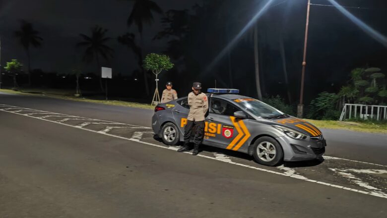 Jaga Kamtibmas, Polsek Kediri Intensifkan Patroli Malam di Jalur Bypass