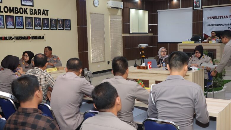 Mitigasi Pelanggaran Etik, Puslitbang Polri Gelar Penelitian di Lombok Barat