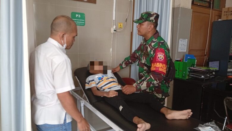 Aksi Heroik Babinsa Selamatkan Bocah Tenggelam di Senggigi