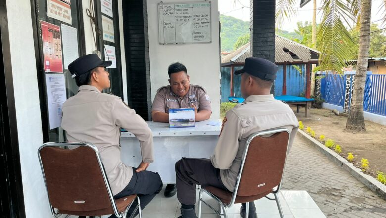 Wujud Sinergi, Polsek Kawasan Pelabuhan Lembar Gandeng Satpam Jaga Kamtibmas