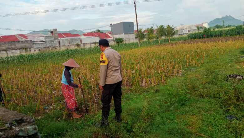 Bhabinkamtibmas Dorong Warga Karang Bongkot Tanam Komoditas Pangan