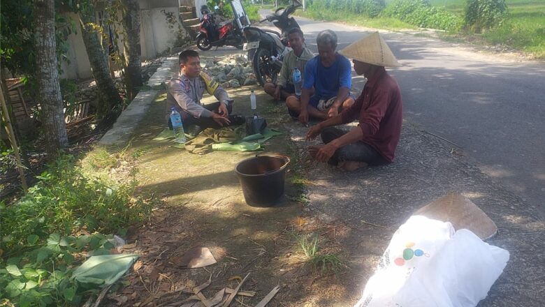 Bhabinkamtibmas Jagaraga Berikan Solusi Ketahanan Pangan kepada Petani