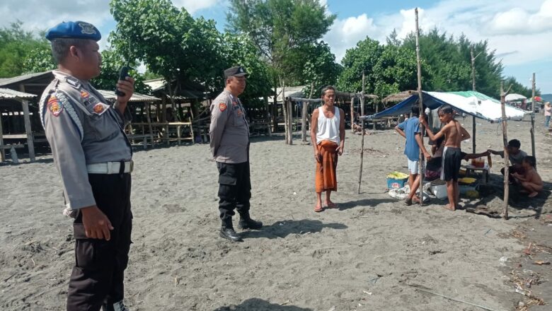 Polsek Lembar Antisipasi Kejahatan di Pantai Cemare, Ini Langkah Preventifnya