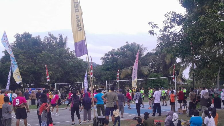 Duel Seru Antar Satuan Ramaikan Lapangan Voli Polres Lombok Barat