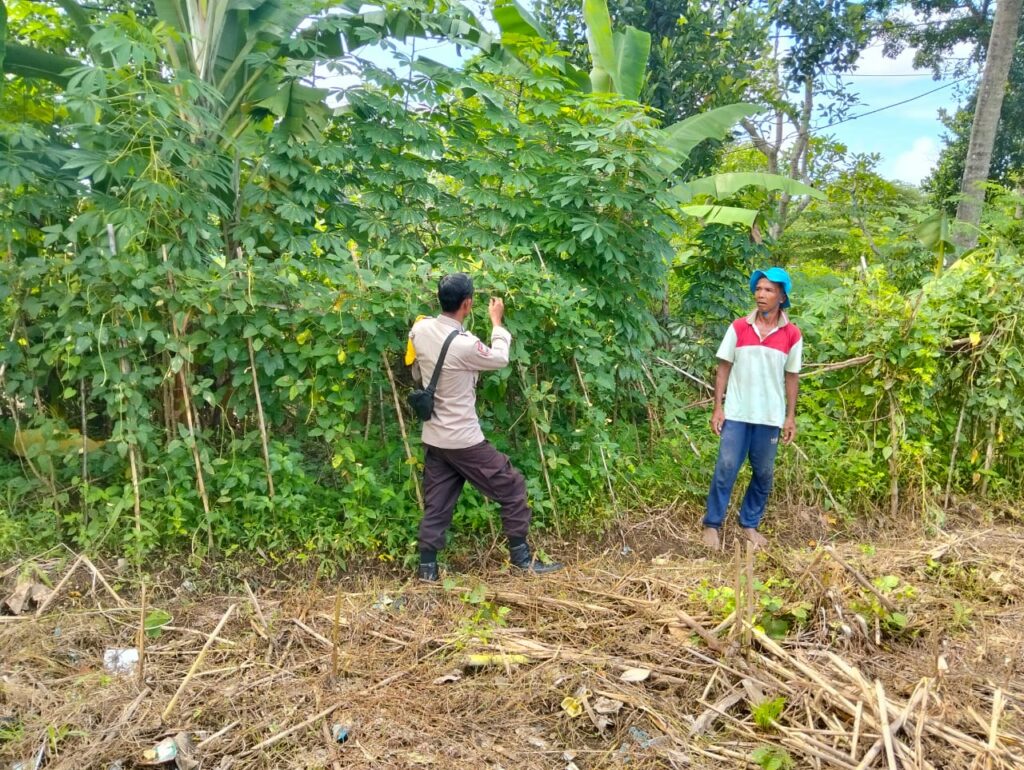 Bhabinkamtibmas Desa Rumak Aktif Edukasi Warga Soal Swasembada Pangan
