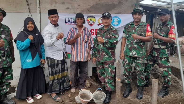 Kolaborasi TNI dan Lazdazi NTB Bantu Warga Dhuafa