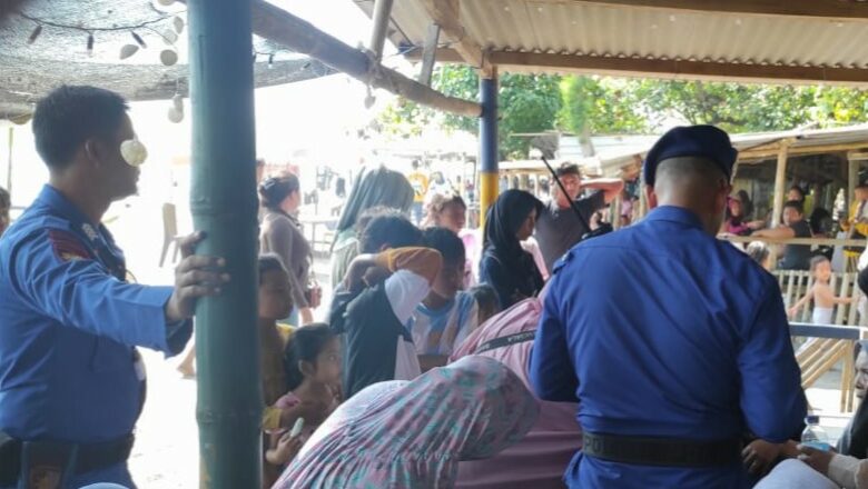 Patroli Rutin Satpolairud Jaga Wisatawan di Pantai Cemara