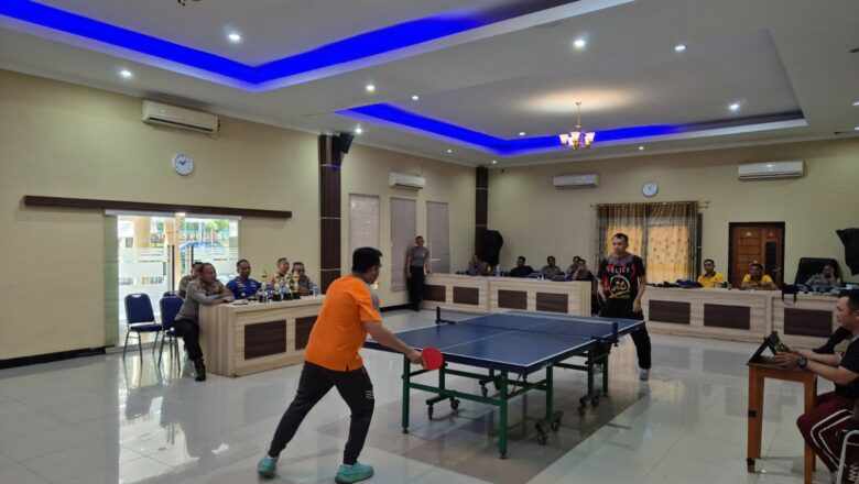 Kompetisi Tenis Meja Polres Lombok Barat Meriahkan Rangkaian Hari Bhayangkara