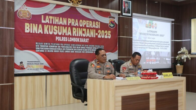 Cegah Premanisme, Polres Lombok Barat Gelar Latpraops Bina Kusuma 2025