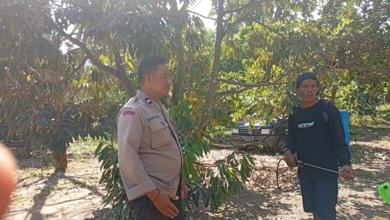 Bhabinkamtibmas Merembu Buka Akses Tani, Warga Antusias Bergotong Royong