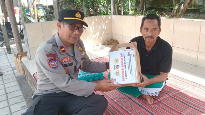 Kecamatan Labuapi: Polres Lombok Barat Gelar Bantuan ‘Nutrisi Mantap’ bagi Warga Kurang Mampu