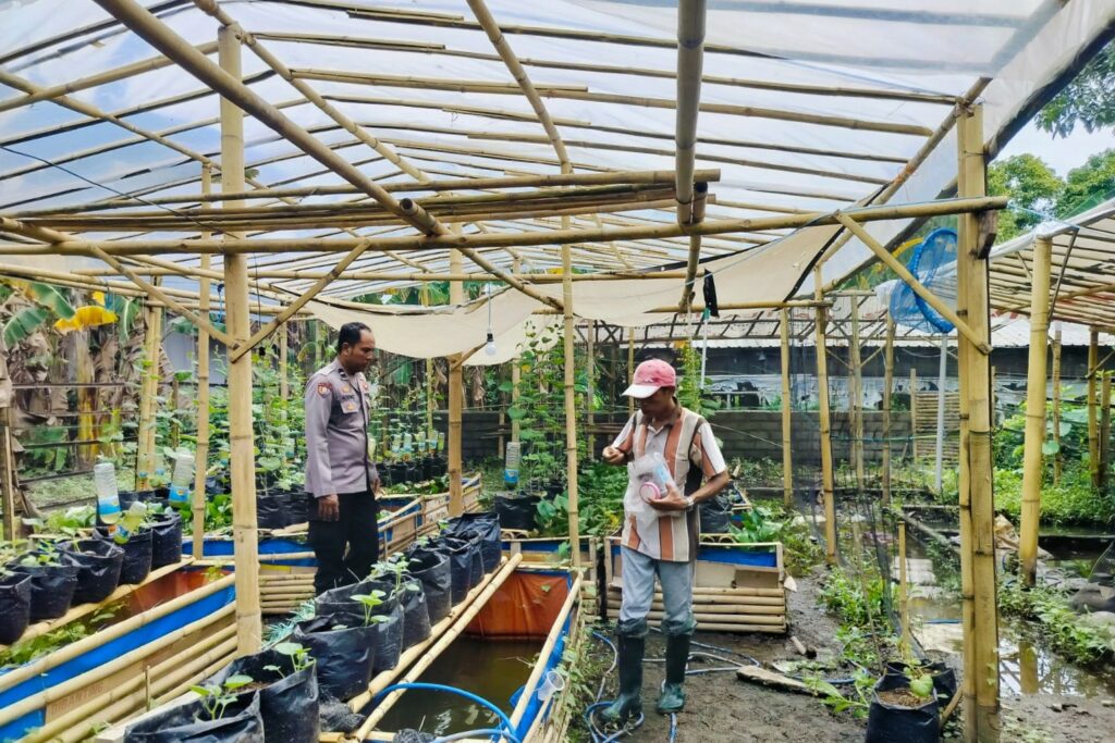 Bhabinkamtibmas Ajak Warga Dusun Tempit Tanam Sayur di Pekarangan Rumah