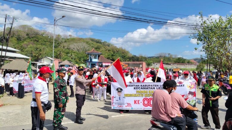 Ribuan Warga Lembar Antusias Ikuti Pawai HUT RI ke-80