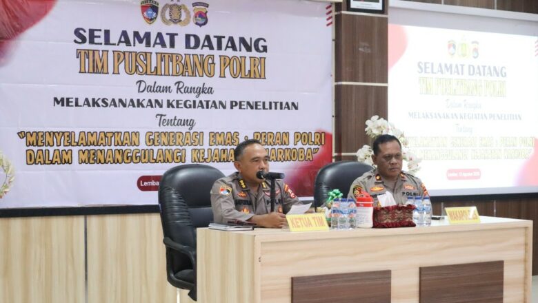 Puslitbang Polri Teliti Strategi Pemberantasan Narkoba di Lombok Barat