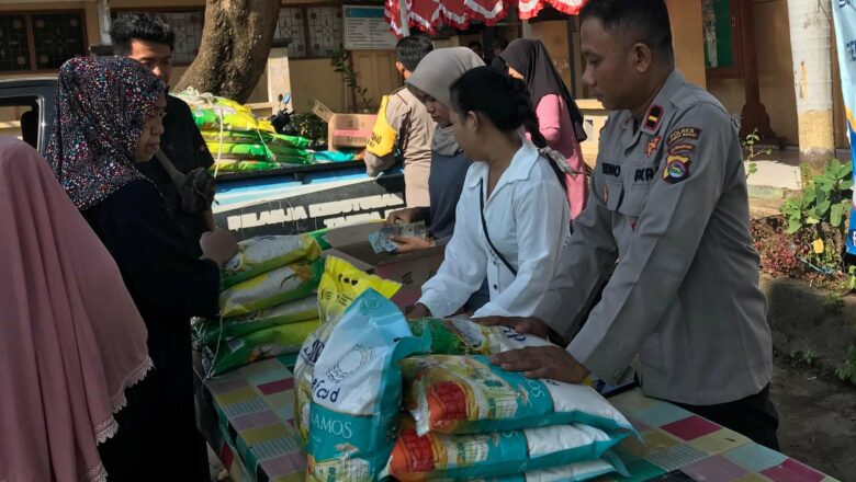 Sinergi Polres Lombok Barat dan Bulog NTB Gelar Operasi Pangan Murah di Kediri