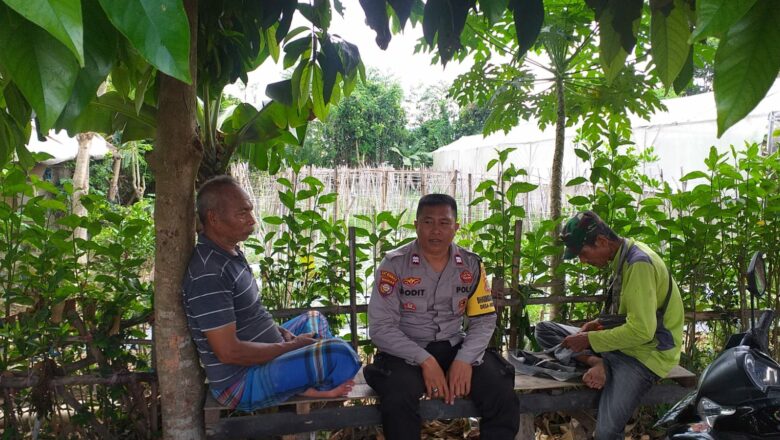 Dukung Program Ketahanan Pangan, Polsek Kuripan Sosialisasi ke Petani Dusun Tegal