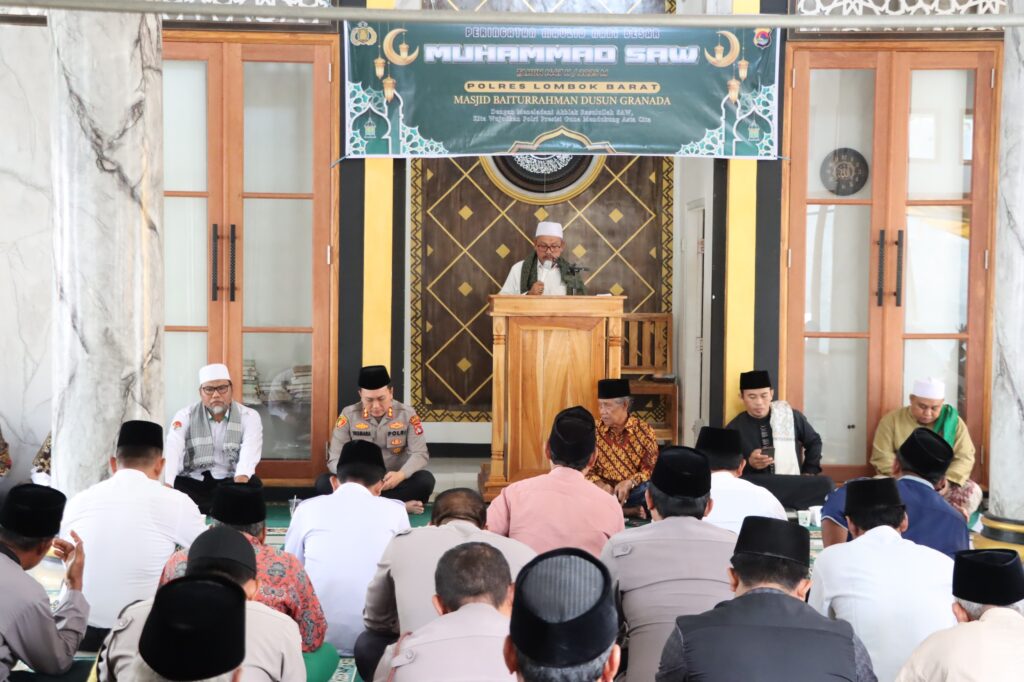 Kapolres Lombok Barat Tekankan Keteladanan Rasulullah pada Maulid Nabi di Masjid Baiturrahman