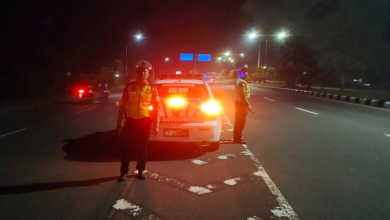 Cegah Balap Liar, Polisi Sisir Bypass BIL Lombok Barat pada Malam Hari