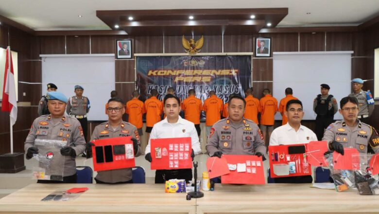 Labuapi dan Sekotong ‘Zona Merah’, Polres Lombok Barat Ringkus 17 Tersangka Narkoba