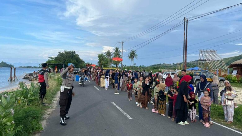 Kawal Nyongkolan, Polsek Sekotong Pastikan Lalu Lintas Lancar