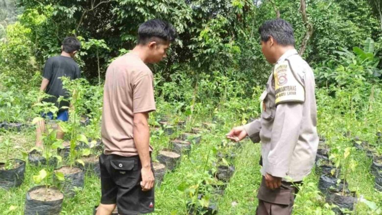 Bhabinkamtibmas Batulayar Edukasi Warga Olah Lahan Kosong