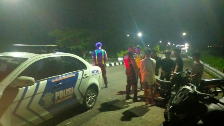 Patroli Malam Polres Lobar Amankan Jalur Bypass BIL 2