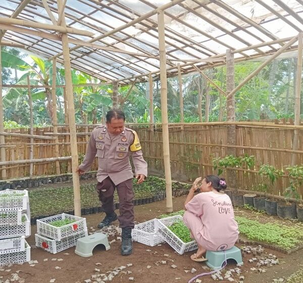 Bhabinkamtibmas Polres Lobar Kawal Ketahanan Pangan di Dusun Kondak