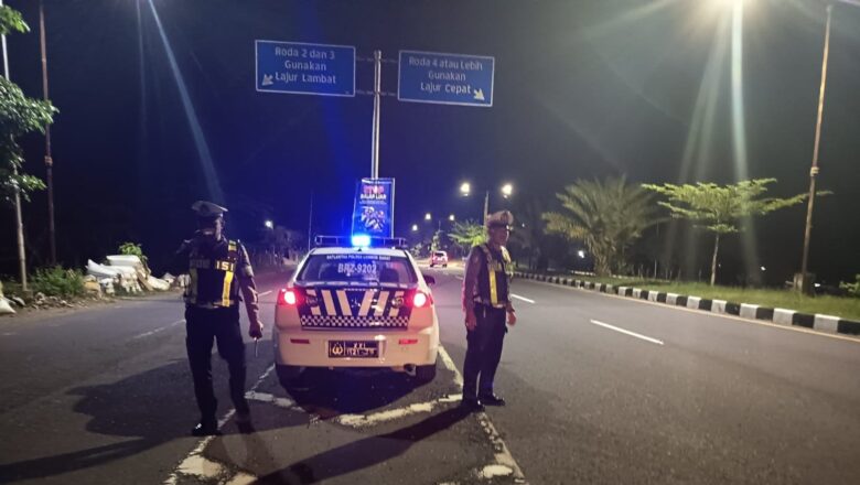 Cegah Balap Liar, Polisi Sisir Bypass BIL II Malam Hari