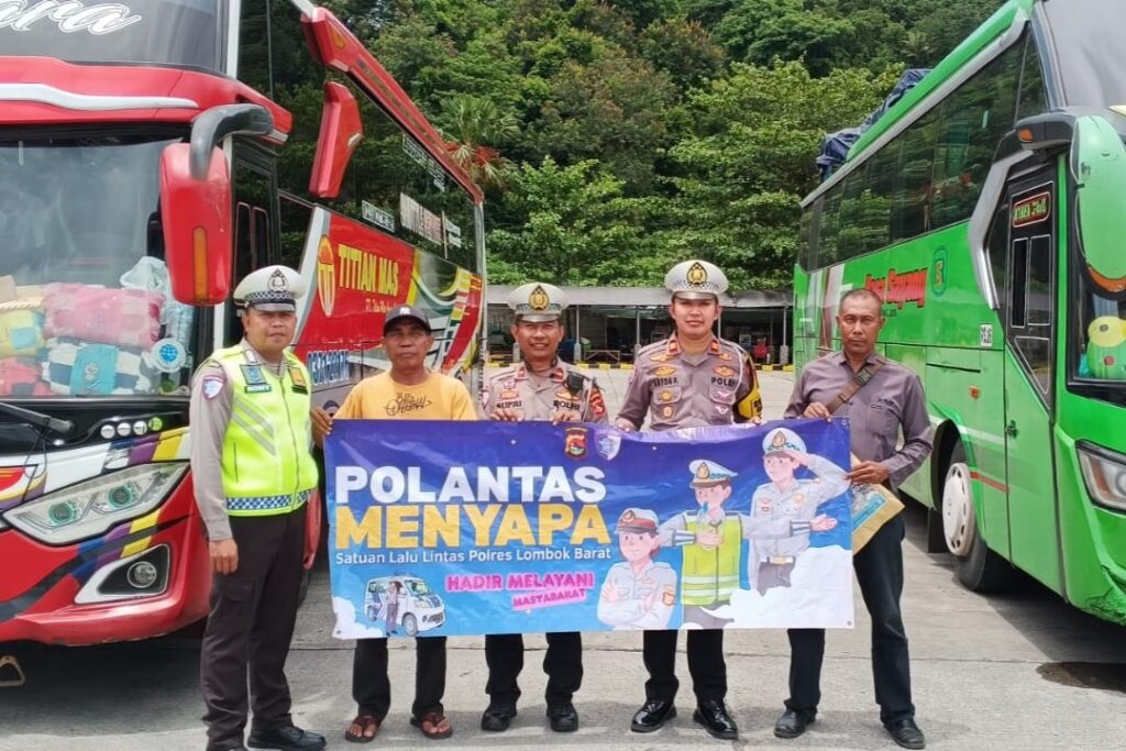 Operasi Keselamatan Rinjani 2026: Satlantas Lobar Ramp Check Bus AKAP